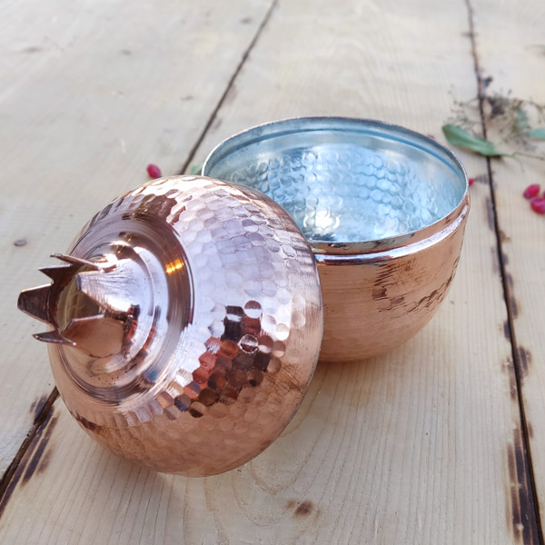 قیمت قندان مسی طرح انار