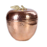 Copper Sugar Bowl with Apple Design