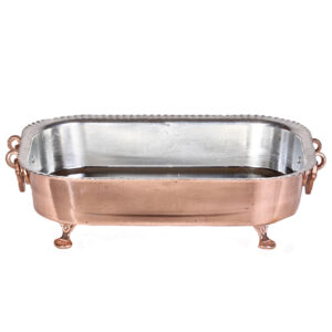 Copper Chicken Dish with Stand (Code: ZH46)