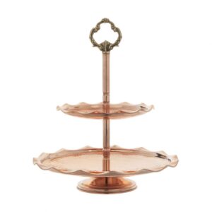 Copper Two-Tiered Sweet Stand (Code: ZH131)