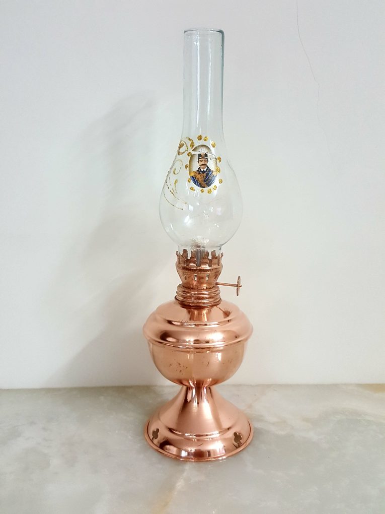 چراغ گردسوز مسی طرح ناصرالدین شاه