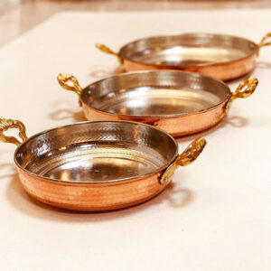 Small Copper Pan with Brass Handle (Code: ZH170)