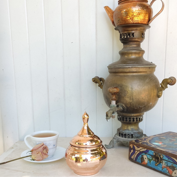 قندان مسی بدون پایه زنجان