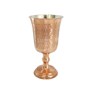 Large Copper Glass with Tulip design