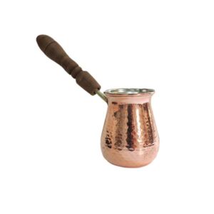 Copper Turkish Coffee Pot with Dark Handlev