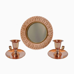 Copper Mirror and candlestick for Nowruz