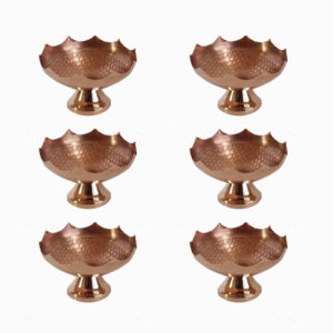 Haft-sin copper dishes with bases (code: ZH135.1)