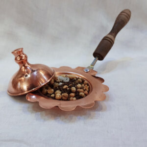 Copper Espand Burner with Floral Design (Code: ZH211.1)