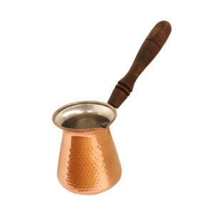 Copper Coffee Pot with Wooden Handle (Turkish Design)