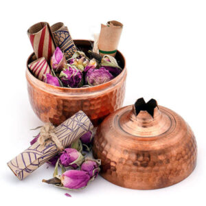 Tiny Pomegranate-Shaped Copper Sugar Bowl (Code: ZH05.1)