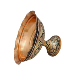 Silver-Plated Copper Nut Bowl from Zanjan (code: ZH267.2)