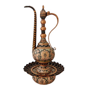 Black Copper Silver-Plated Basin and Ewer Set