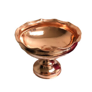 Fazli Copper Nut Bowl with Flanged Edge