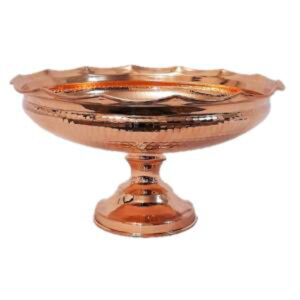 Fazli Copper Fruit Bowl with Flanged Edge