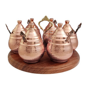 6-piece circular copper spice set