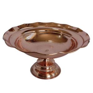 Copper fruit bowl with folded lip, new design