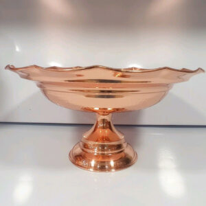 Copper fruit bowl with folded lip, new design (code: ZH266)