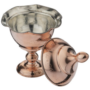 Laser Engraved Sugar Bowl with Rose design and stand ZH268.3