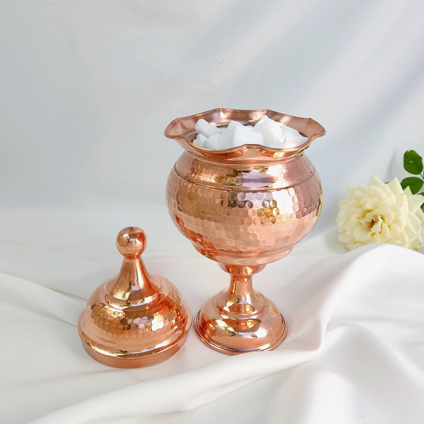 قندان مسی پایه بلند