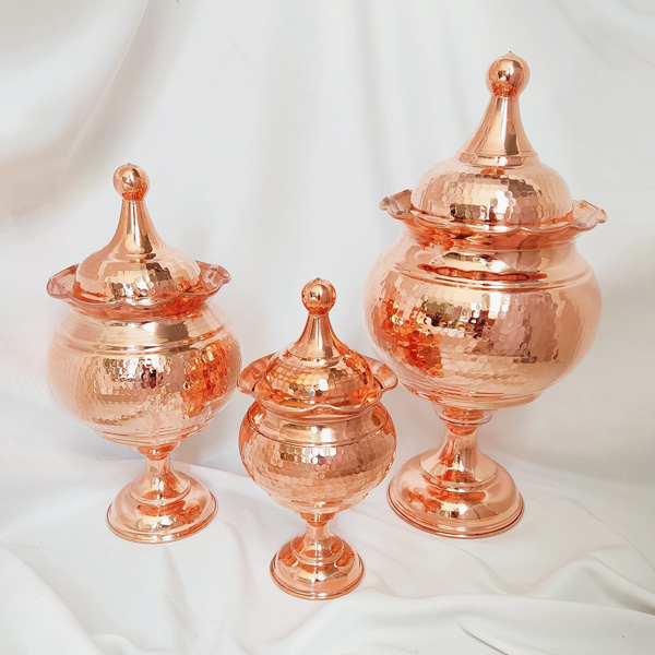 Copper reception set with stand