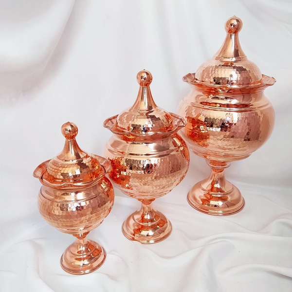 Copper reception set with stand