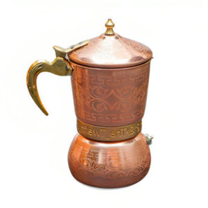 Engraved Copper Moka Express Pot