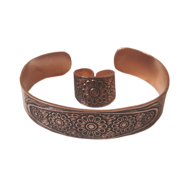 Wide five-flower Copper half-set