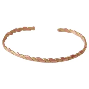 Copper and Brass Spiral Copper Bracelet
