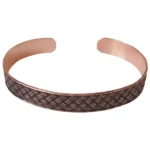 Copper bracelet warp and weft pattern
