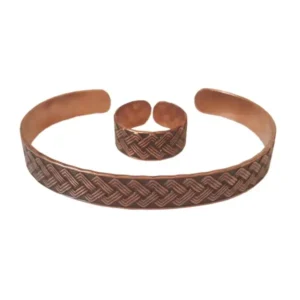 Copper warp and weft half-set