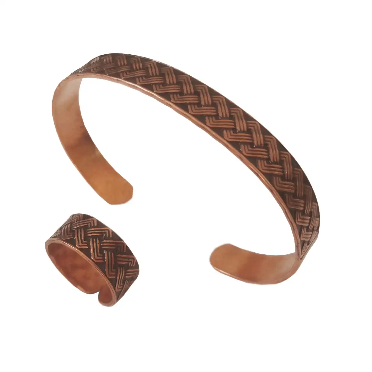 طقم نصف نحاسي بنقشة السدى واللحمة (الرمز: JW47.2) - الصورة 4