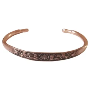 Lion and Deer Copper Bracelet