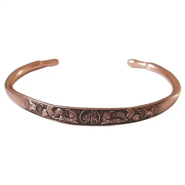 Lion and Deer Copper Bracelet