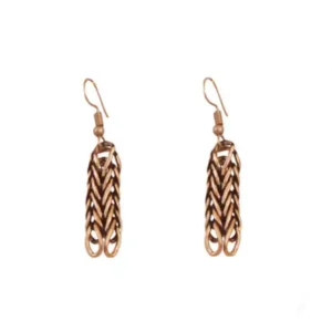 Snake-Designed Copper Earrings