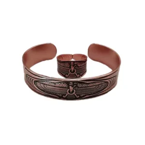 Wide Faravahar Copper Half-Set