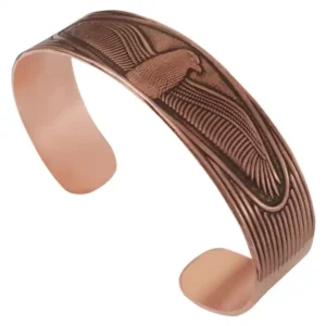 Wide Lion and Phoenix Copper Bracelet (Code: JW54)