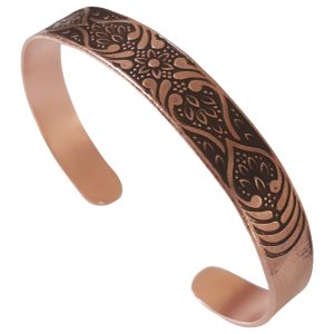 Kids' Copper Bracelet Floral Design Nature-Inspired