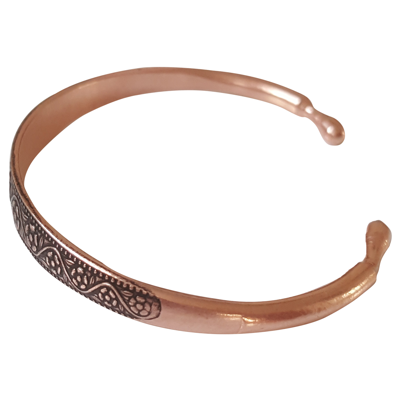 سوار نحاسي عتيق مزين بالزهور للجنسين