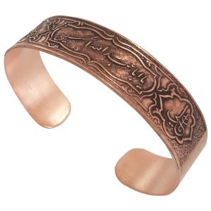 Copper Religious Cuff Bracelet with “Ya Aba Abdillah Al-Hussain” Inscription