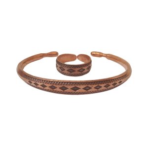 Authentic Copper Bracelet & Ring Set – Classic Heritage Design