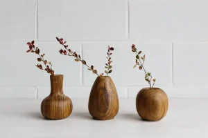 wooden vase