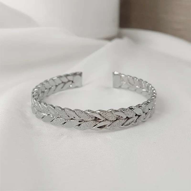 Unisex Braided Copper Bracelet with Chrome Plating – Adjustable, Anti-Tarnish Cuff for Men and Women – Stylish, Nature-Inspired Design JW641.3 - Image 3