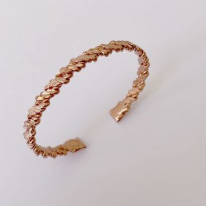 Textured Copper Cuff Bracelet with Engraved Design JW601