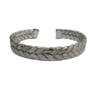 Unisex Braided Copper Bracelet with Chrome Plating – Adjustable, Anti-Tarnish Cuff for Men and Women