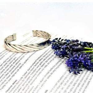 Chrome-Plated Twisted Rope Copper Bracelet – Unisex, Non-Tarnish JW639