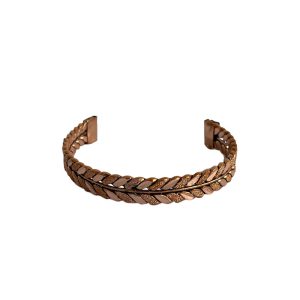 Textured Finish Braided Copper Bracelet – Elegant Design