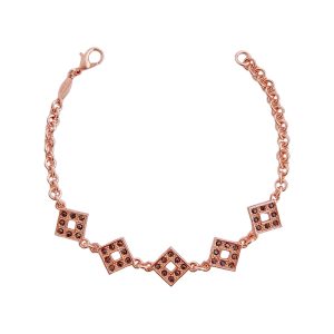 Elegant Geometric Copper Bracelet with Square Links – Women’s Fashion Jewelry