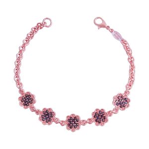 Flower Link Copper Bracelet for Women – Graceful Floral Elegance