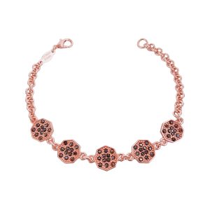 Twilight Copper Octagon Bracelet – Unique Copper Jewelry with Black Stone Accents