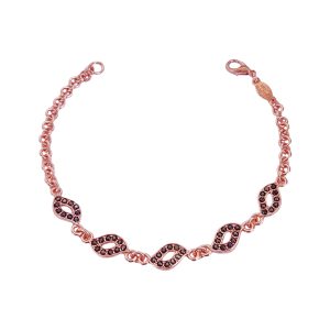 Mystic Eyes Black Stone Copper Chain Bracelet for Elegant Style